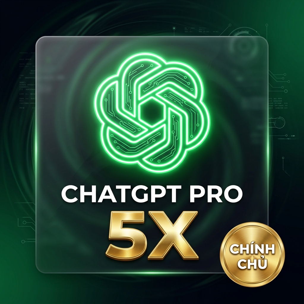 Nâng cấp ChatGPT Pro 5x 1 tháng - Chính chủ