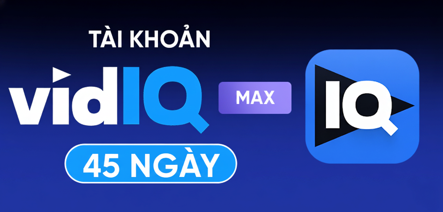 VidIQ Max 45 ngày - Tài khoản